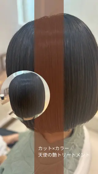 ショート カラー 艶質改善/縮毛矯正 ササキナツミのヘアスタイル