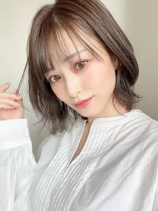 ミディアム 新宿/韓国レイヤー 髪質改善カラー/角所のヘアスタイル