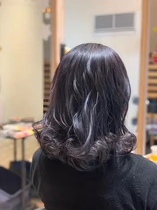 セミロング カラー 関口 友行のヘアスタイル