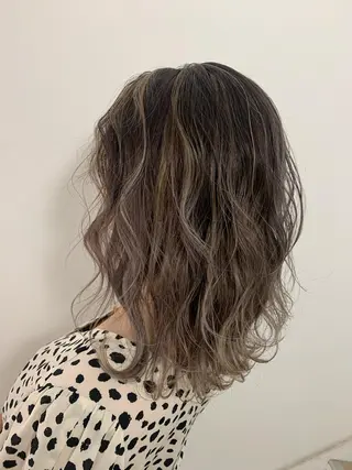 セミロング カラー Reb_keiji 👑小倉圭司のヘアスタイル