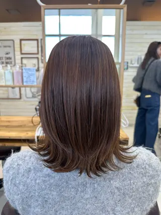 ミディアム カラー Ancheri by flammeum戸塚店所属・ひな/ボブカット/ ブリーチなしWカラーのヘアスタイル