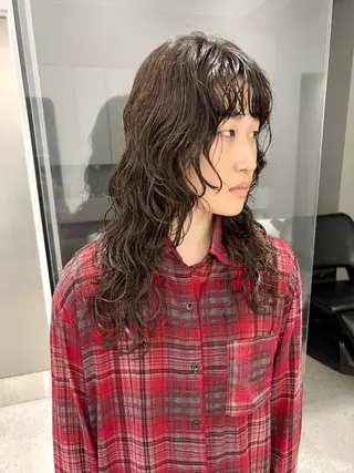 ロング パーマ すぎもと さき⚡️ 朝ラク･*パーマのヘアスタイル