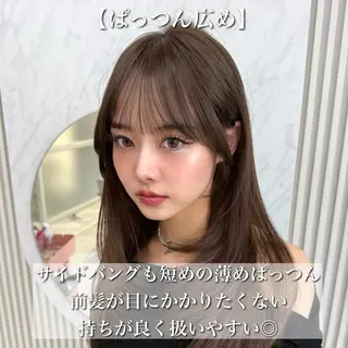 セミロング カラー 似合わせレイヤー/ 透明感カラーのヘアスタイル