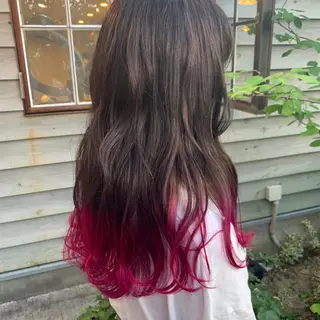 ロング カラー レイヤー/韓国ヘア 杉浦結梨のヘアスタイル