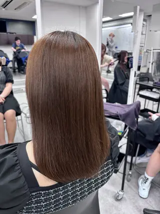 セミロング 韓国風暗髪ヘア🤍 🫧MIREIのヘアスタイル