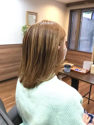 ミディアム Annon プライベートサロンのヘアスタイル