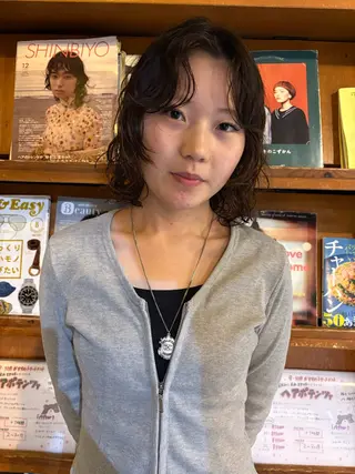 ミディアム パーマ 無料カット/ 癖毛風パーマ/凜のヘアスタイル