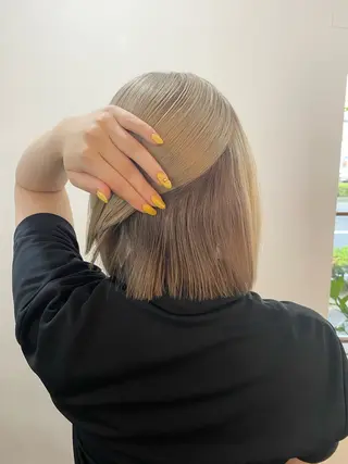 ミディアム カラー Kazaoka Saraのヘアスタイル