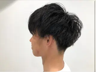 パーマ メンズ BABY 艶髪暗髪ヘア💖達人のヘアスタイル