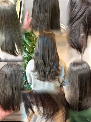 セミロング あらい みゆのヘアスタイル