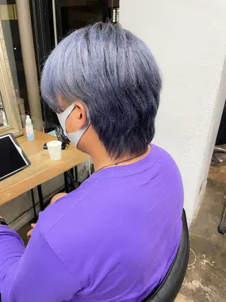 ショート カラー メンズ メンズパーマ メンズ特化ryoのヘアスタイル