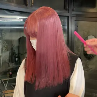 セミロング 海外ハイトーン 🇺🇸sakiのヘアスタイル