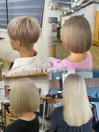 ロング カラー メンズ 似合わせ/ブリーチ/ 髪質改善/ミクෆ‪のヘアスタイル