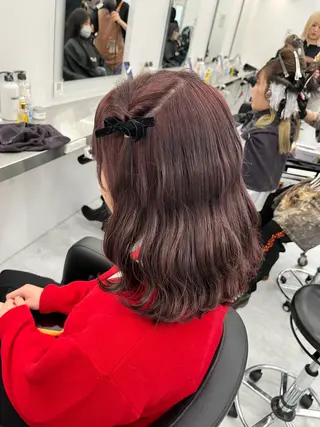 セミロング カラー ヘアアレンジ 愛されカラー🩷 はるなのヘアスタイル