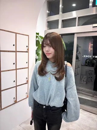 ロング 千田 りんなのヘアスタイル