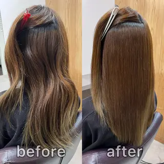 セミロング パーマ KIZU 髪質改善 オカルト怪談のヘアスタイル