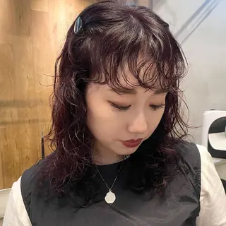 ミディアム 盛れる透明感カラー・ momokaのヘアスタイル