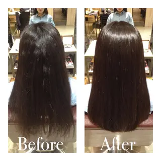 セミロング ロング パーマ アオガミ （前髪顔周りカット）のヘアスタイル