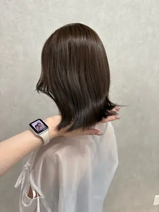 ミディアム カラー 盛れる顔まわり✨🎀 モテカラー別所好葉のヘアスタイル