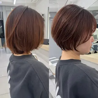 ショート ショート/ボブ/ 白髪ぼかし/しんやのヘアスタイル