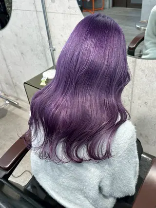 セミロング カラー ✨ブリーチカラー/ 艶髪suzu🪽🤎のヘアスタイル