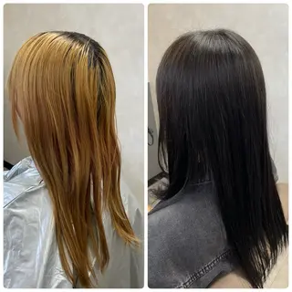 ロング カラー 石川 晴那のヘアスタイル