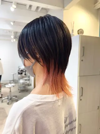 ミディアム カラー 透明感カラー/ハイト ーン/メイク/umiのヘアスタイル