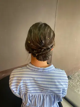 ミディアム ヘアアレンジ GATE.所属・ちあり ／梅田🎀のヘアスタイル