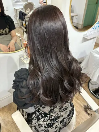 ロング カラー Risa🐈‍⬛/ グレージュ/透明感のヘアスタイル