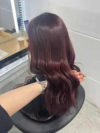 ロング カラー 暗髪🩶ラベンダー/ ブルー/ユウナ🤍のヘアスタイル