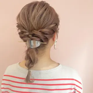 ヘアアレンジ レイヤーカット/ ハイトーンchimiのヘアスタイル