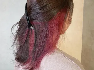 セミロング カラー RIENS♡xrea 山本優舞のヘアスタイル