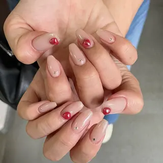 ネイル By moonネイル 🌷ワンホン/韓国風のネイルデザイン