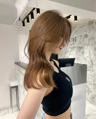 セミロング LEVIJU hair所属・韓国ヘア🕊村上 ののこ🕊のヘアスタイル