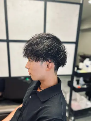 ミディアム パーマ メンズ メンズカット/ 雄大のヘアスタイル