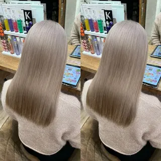 セミロング 縮毛矯正/艶カラー 笠原康平のヘアスタイル