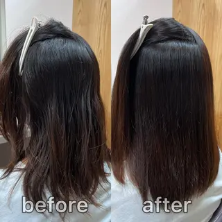 ミディアム パーマ KIZU 髪質改善 オカルト怪談のヘアスタイル