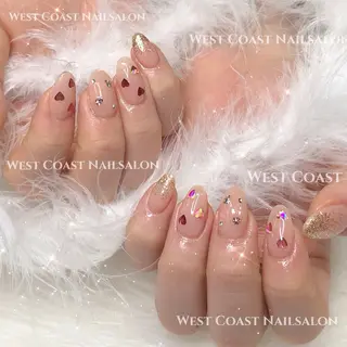 ネイル リボン、ガーリー パーツ放題専門店のネイルデザイン