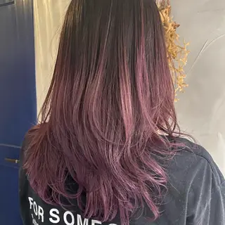 セミロング カラー デザインカラー/パー マ🦖外岡咲希🦖のヘアスタイル