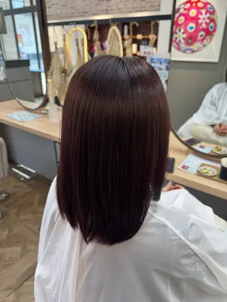 ミディアム カラー Ayaka 福岡美容師のヘアスタイル
