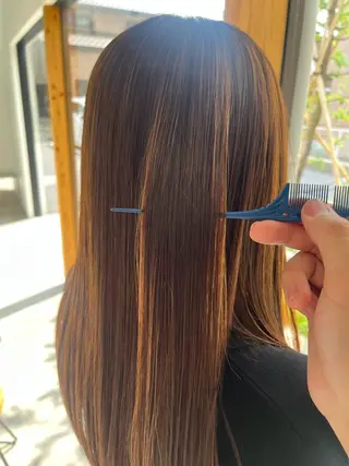 ロング パーマ パーマ/縮毛矯正 揚村武斗のヘアスタイル