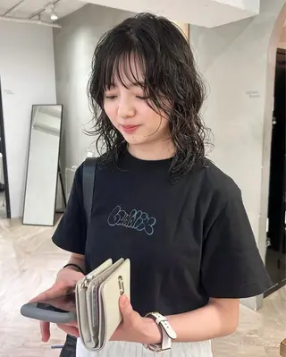 ミディアム レイヤーカット/暖色 カラー/mao🎀のヘアスタイル