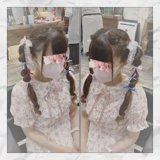 セミロング ヘアアレンジ ヘアセット/着付け 𓇼 松本 夏美𓇼のヘアスタイル