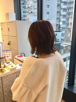 ミディアム 所渉/韓国レイヤー /ウルフカットのヘアスタイル