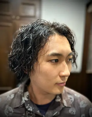 ロング パーマ ヒロ銀座BARBERSHOP横浜店所属・横浜 カット全般 大槻のヘアスタイル