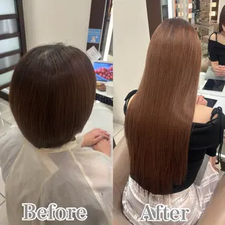 ロング カラー ヘアアレンジ メンズ シールエクステ🎀 羽エクステ🌙しぇるのヘアスタイル