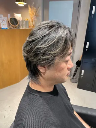 ミディアム カラー パーマ ヘアアレンジ メンズ メンズ特化 しゅうへいのヘアスタイル