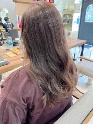 セミロング カラー 北村 恵美のヘアスタイル