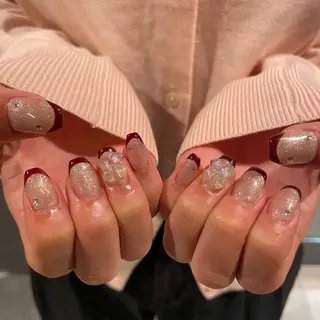 ネイル 🎀藤沢ガーリーネイ ル/長さ出し🎀のネイルデザイン