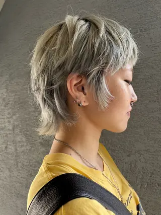 ショート ハイトーンNo.1✨ パーマ✨イマイタツヤのヘアスタイル